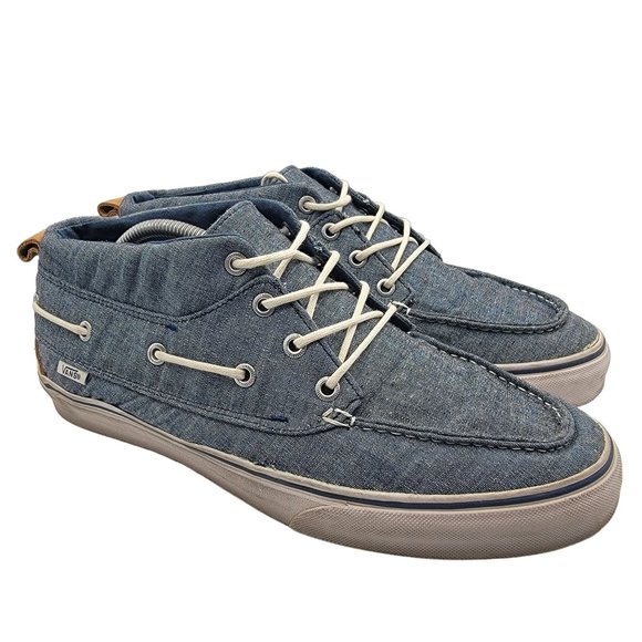 Vans California Mens 12 Blue Denim Boat Shoes Low Top Casual Athletic Low Top main image 11
